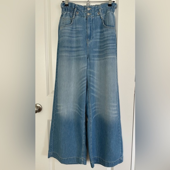 Pilcro -Anfhropologie Organic Cotton Wide-Leg Relaxed Jeans-28(S-M). - Picture 2 of 11